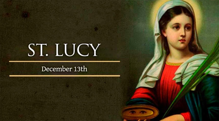 December 13, 2025, Feast of St. Lucy, Holy Rosary (Joyful Mysteries)
